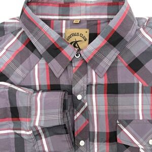 Coevals Club Men's 3XL Multicolor Pearl Snap Western Long Sleeve Casual Rodeo